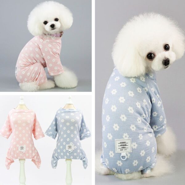 Floral Pajamas for Small Dogs