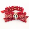 Dog Tweed Vintage Bow Necklace